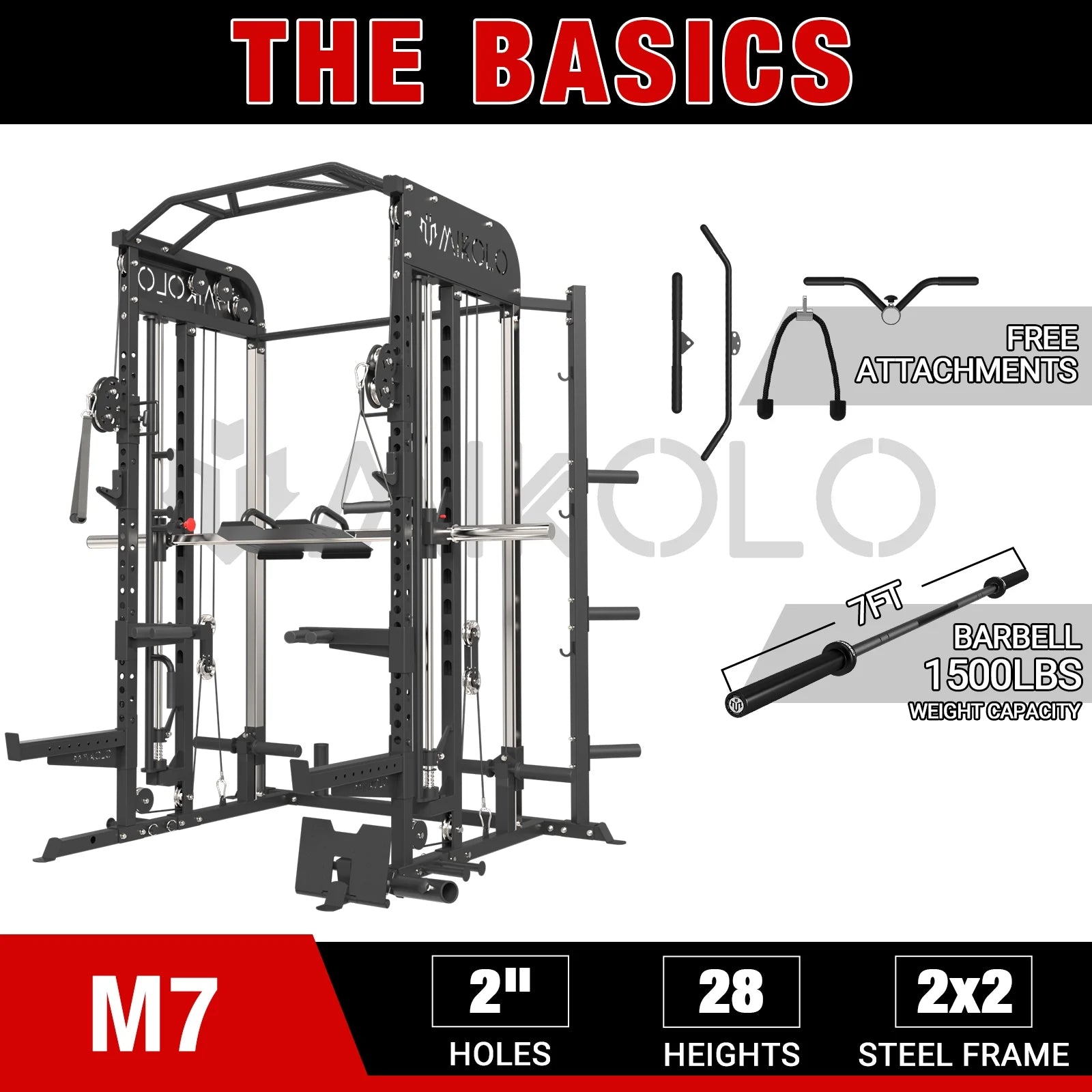 thumbnail interactive-video image 1 of 🏋️ Smith Machine 2000LBS Power Cage Squat Rack With Chest Fly Machine For Home Gym 1 of 5